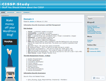 Tablet Screenshot of cisspstudy.wordpress.com