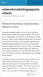 Mobile Screenshot of networkmarketingopportunities2.wordpress.com