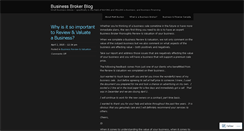Desktop Screenshot of businessbrokercanada.wordpress.com