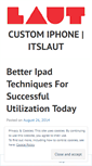 Mobile Screenshot of itslautcustomiphone.wordpress.com