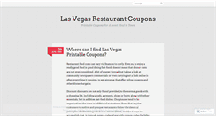 Desktop Screenshot of lasvegasrestaurantcoupons.wordpress.com