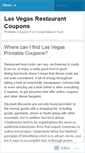 Mobile Screenshot of lasvegasrestaurantcoupons.wordpress.com