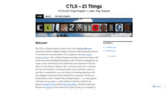 Desktop Screenshot of ctls23things.wordpress.com