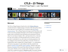 Tablet Screenshot of ctls23things.wordpress.com