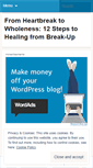 Mobile Screenshot of fromheartbreaktowholeness.wordpress.com