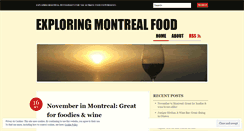 Desktop Screenshot of exploringmontrealfood.wordpress.com