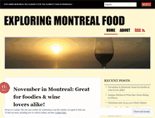 Tablet Screenshot of exploringmontrealfood.wordpress.com