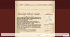 Desktop Screenshot of ilovesomeonewithdownsyndrome.wordpress.com