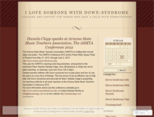 Tablet Screenshot of ilovesomeonewithdownsyndrome.wordpress.com