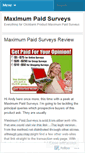 Mobile Screenshot of blogmaximumpaidsurveys.wordpress.com