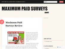 Tablet Screenshot of blogmaximumpaidsurveys.wordpress.com