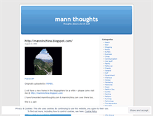 Tablet Screenshot of mannthoughts.wordpress.com