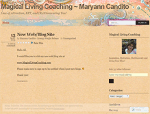 Tablet Screenshot of magicallivingcoaching.wordpress.com