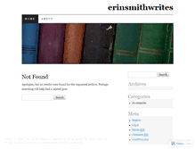 Tablet Screenshot of erinsmithwrites.wordpress.com