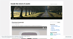 Desktop Screenshot of justinsmind.wordpress.com