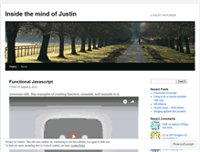 Tablet Screenshot of justinsmind.wordpress.com