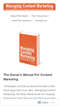 Mobile Screenshot of managingcontentmarketing.wordpress.com