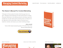 Tablet Screenshot of managingcontentmarketing.wordpress.com