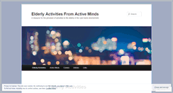 Desktop Screenshot of elderlyactivities.wordpress.com