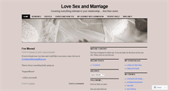 Desktop Screenshot of lovesexandmarriage.wordpress.com