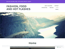 Tablet Screenshot of fashionfoodandhotflashes.wordpress.com