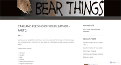 Desktop Screenshot of bearthingsleather.wordpress.com