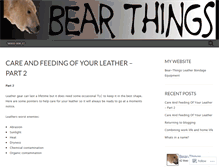 Tablet Screenshot of bearthingsleather.wordpress.com