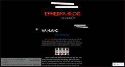 Desktop Screenshot of ephedrablog.wordpress.com