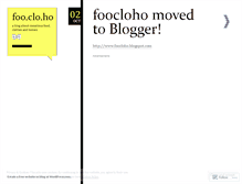 Tablet Screenshot of foocloho.wordpress.com