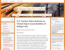 Tablet Screenshot of classroomsinconflict.wordpress.com