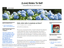 Tablet Screenshot of lovenotestoself.wordpress.com