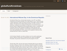 Tablet Screenshot of globalfundforwidows.wordpress.com
