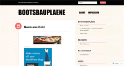 Desktop Screenshot of bootsbauplaene.wordpress.com