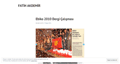 Desktop Screenshot of fatihakdemir.wordpress.com