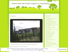 Tablet Screenshot of hpastudentsustainabilitycongress.wordpress.com