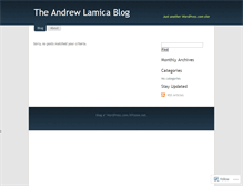 Tablet Screenshot of andrewlamica.wordpress.com