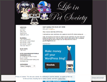 Tablet Screenshot of livinginpetsociety.wordpress.com