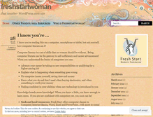 Tablet Screenshot of freshstartwoman.wordpress.com