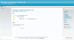 Desktop Screenshot of programmingfsharp.wordpress.com