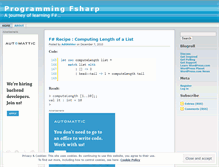 Tablet Screenshot of programmingfsharp.wordpress.com