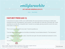 Tablet Screenshot of emilylarawhite.wordpress.com