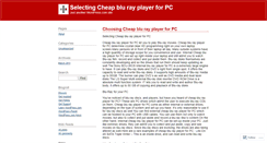 Desktop Screenshot of cheapblurayplayerforpc.wordpress.com