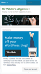 Mobile Screenshot of mrwhitealgebra1.wordpress.com