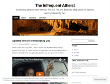 Tablet Screenshot of infrequentatheist.wordpress.com