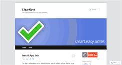Desktop Screenshot of clearnoteapp.wordpress.com