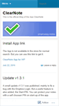 Mobile Screenshot of clearnoteapp.wordpress.com