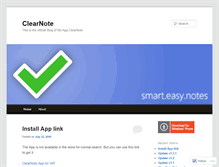 Tablet Screenshot of clearnoteapp.wordpress.com