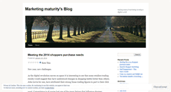 Desktop Screenshot of marketingmaturity.wordpress.com