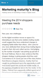 Mobile Screenshot of marketingmaturity.wordpress.com