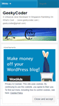 Mobile Screenshot of geekycoder.wordpress.com